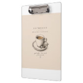 Life Begins After Espresso | Vintage Coffee Lover クリップボード (左)