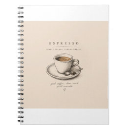 Life Begins After Espresso | Vintage Coffee Lover  ノートブック
