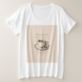 Life Begins After Espresso | Vintage Coffee Lover  プラスサイズTシャツ