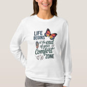 LIFE BEGINS AT THE END OF YOUR COMFORT ZONE D07 Tシャツ (正面)
