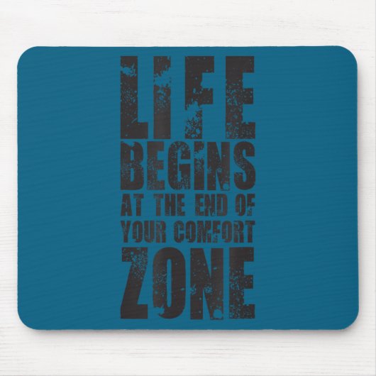Life Begins At The End Of Your Comfort Zone Gift M マウスパッド (正面)