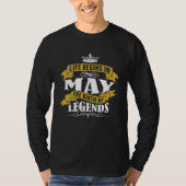Life Begins in May The Birth of Legends Tシャツ (正面)
