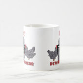 Life Behind Barreds (Barred Plymouth Rock Hens) コーヒーマグカップ (中央)