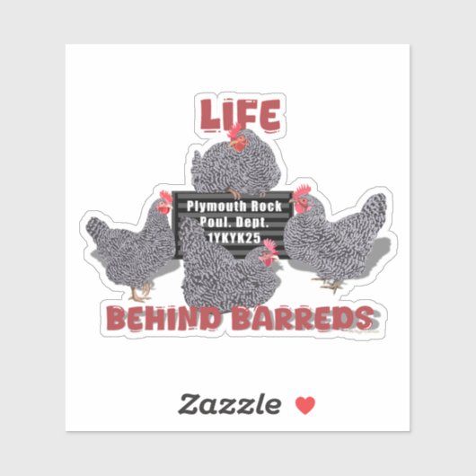 Life Behind Barreds (Barred Plymouth Rock Hens) シール (シート)