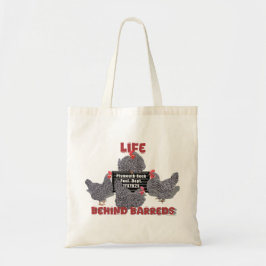 Life Behind Barreds (Barred Plymouth Rock Hens トートバッグ