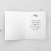 Life Better on a bike孫娘誕生日カード カード (内部)