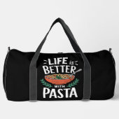 Life Better With Pasta Bowl ダッフルバッグ (正面)
