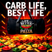 Life Better With Pasta Bowl ダッフルバッグ