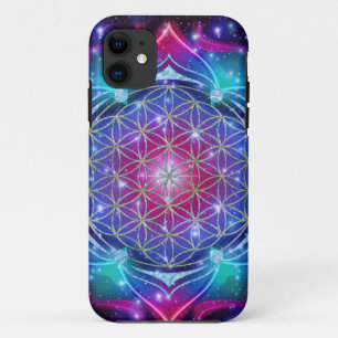 LIFE/Blume des Lebensの曼荼羅IVの正方形の花 iPhone 11 ケース