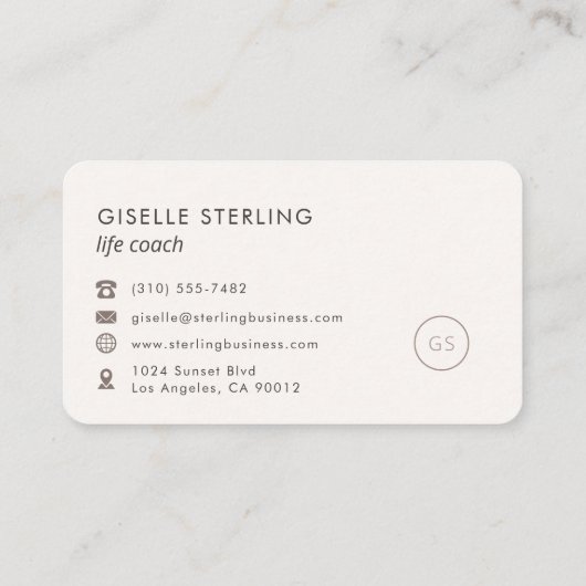 Life Coach Feminine Professional 名刺 (裏面)