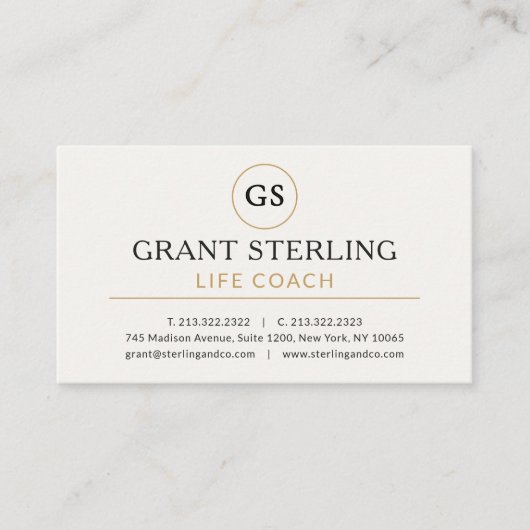 Life Coach Professional White Gold 名刺 (正面)