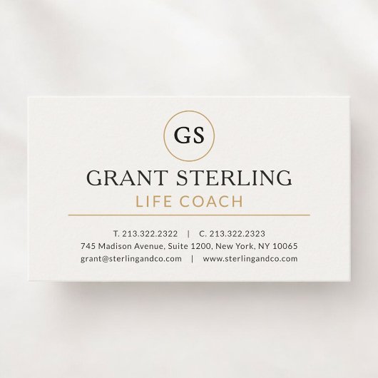 Life Coach Professional White Gold 名刺