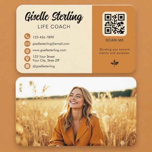 Life Coach QR Code Photo 名刺