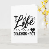 Life Dialysis + PCT Dialysis Nurse Tech Technician カード (黄色い花)