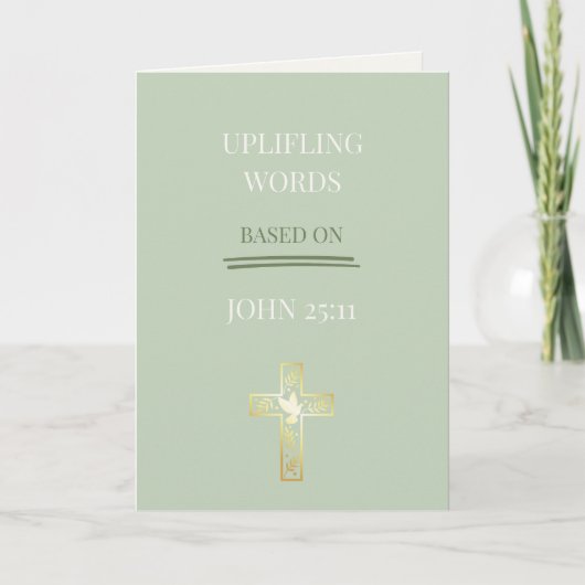 Life Does Not End Here – John 25:11 Christian Card シーズンカード (正面)