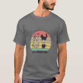Life Essentials猫、紅茶、本、音楽ヴィンテージ Tシャツ (正面)