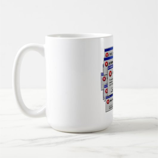 Life.exeが応答しません 面白い存在主義エラー コーヒーマグカップ (左)