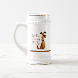 Life Feels Better With you Pup – Cute Dog Mug ビールジョッキ