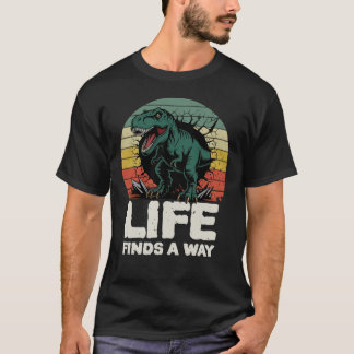 Life Finds a Way T-Rex Jurassic Meme T-Shirt  Tシャツ