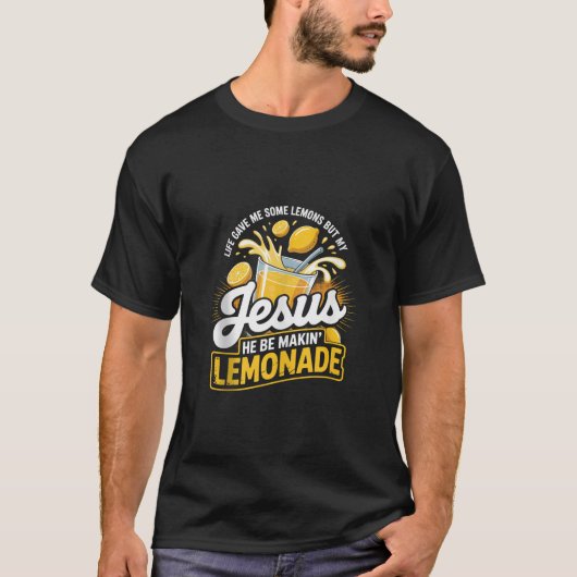 Life Gave Me Lemons Jesus Lemonade Funny Christian Tシャツ (正面)