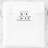 LiFe HAcKEr化学元素周期表語 スクエアシール (バッグ)
