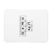 LiFe HAcKEr化学元素周期表語 マグネット (横)