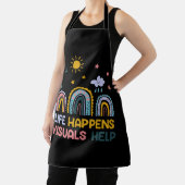 Life Happenes 救済 Visuals Special Education Teache エプロン (インサイチュ)