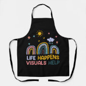 Life Happenes 救済 Visuals Special Education Teache エプロン (正面)