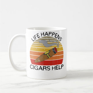 Life Happens Cigars Help For Cigar Smokers コーヒーマグカップ