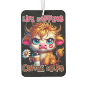 Life Happens Coffee Helps カーエアーフレッシュナー (裏面)