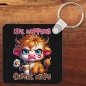 Life Happens Coffee Helps  キーホルダー (裏面)