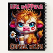 Life Happens Coffee Helps  ノートブック (裏面)