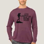 Life Happens Hiking Helps, Funny Hiking トライブレンドＴシャツ (正面)