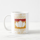 Life Happens Pottery Helps コーヒーマグカップ (左)