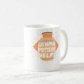 Life Happens Pottery Helps Hobby Pottery Pro Wheel コーヒーマグカップ (正面右)