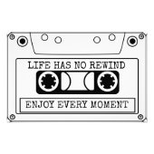 Life has no rewind enjoy every moment retro tape フォトプリント            (正面)