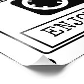 Life has no rewind enjoy every moment retro tape フォトプリント            (角)