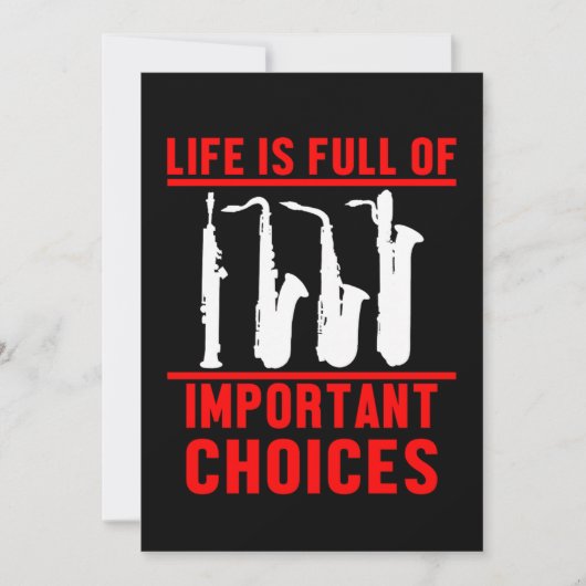 Life Important Choices Marching Band Musical Gift 招待状 (正面)
