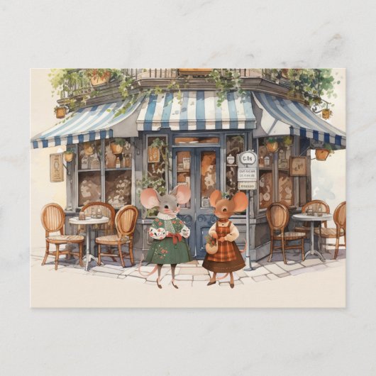 Life inネズミタウンシリーズポストカード – お茶を飲みよう ポストカード (正面)