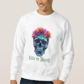 Life in Death、開花in Blue スウェットシャツ (正面)