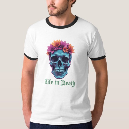 Life in Death、開花in Blue Tシャツ (正面)