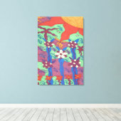 Life in the Garden Boho Art Canvas Print キャンバスプリント (インサイチュ (ウッドフロア))