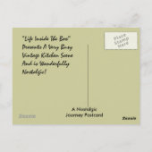 「LIFE INSIDE THE BOX」ポストカードヴィンテージキッチン ポストカード (裏面)