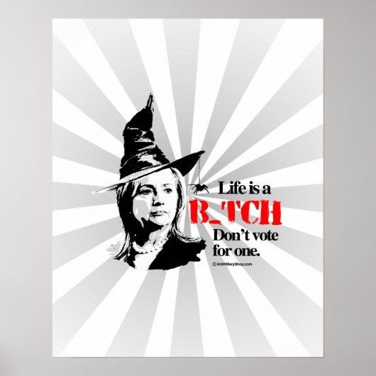 Life is a B don't vote for one ポスター (正面)