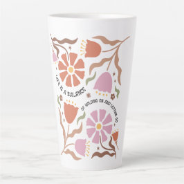 Life Is A Balance Of Holding Boho Wildflower Quote カフェラテマグ