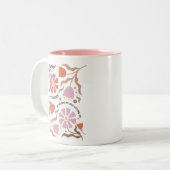 Life Is A Balance Of Holding Boho Wildflower Quote ツートーンマグカップ (正面左)