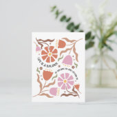 Life Is A Balance Of Holding Boho Wildflower Quote ポストカード (スタンド正面)