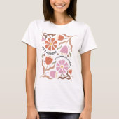 Life Is A Balance Of Holding Boho Wildflower Quote Tシャツ (正面)