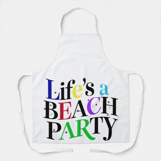 LIFE IS A BEACH PARTY エプロン (正面)