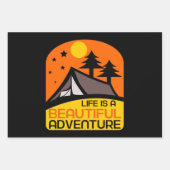 Life is A Beautiful Adventure Camping ラッピングペーパーシート (正面)